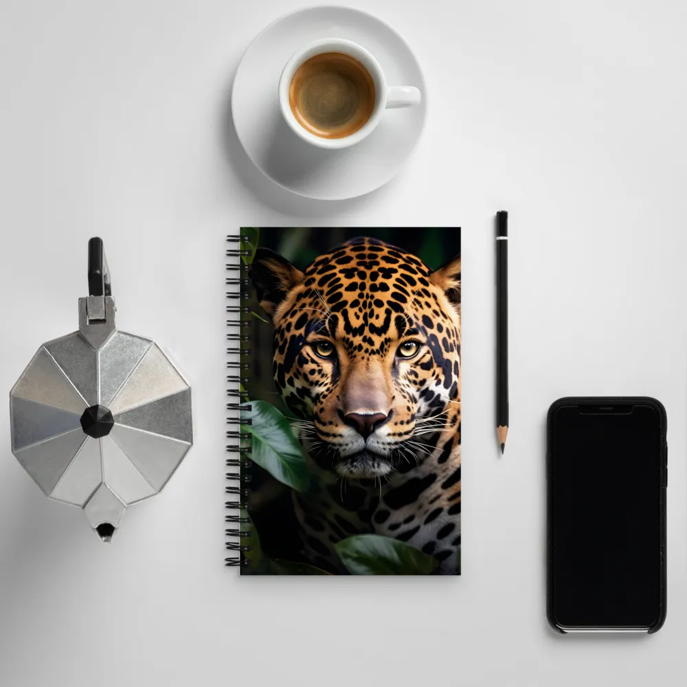 The Intensity of Nature: A Jaguar’s Gaze | Spiral Notebook