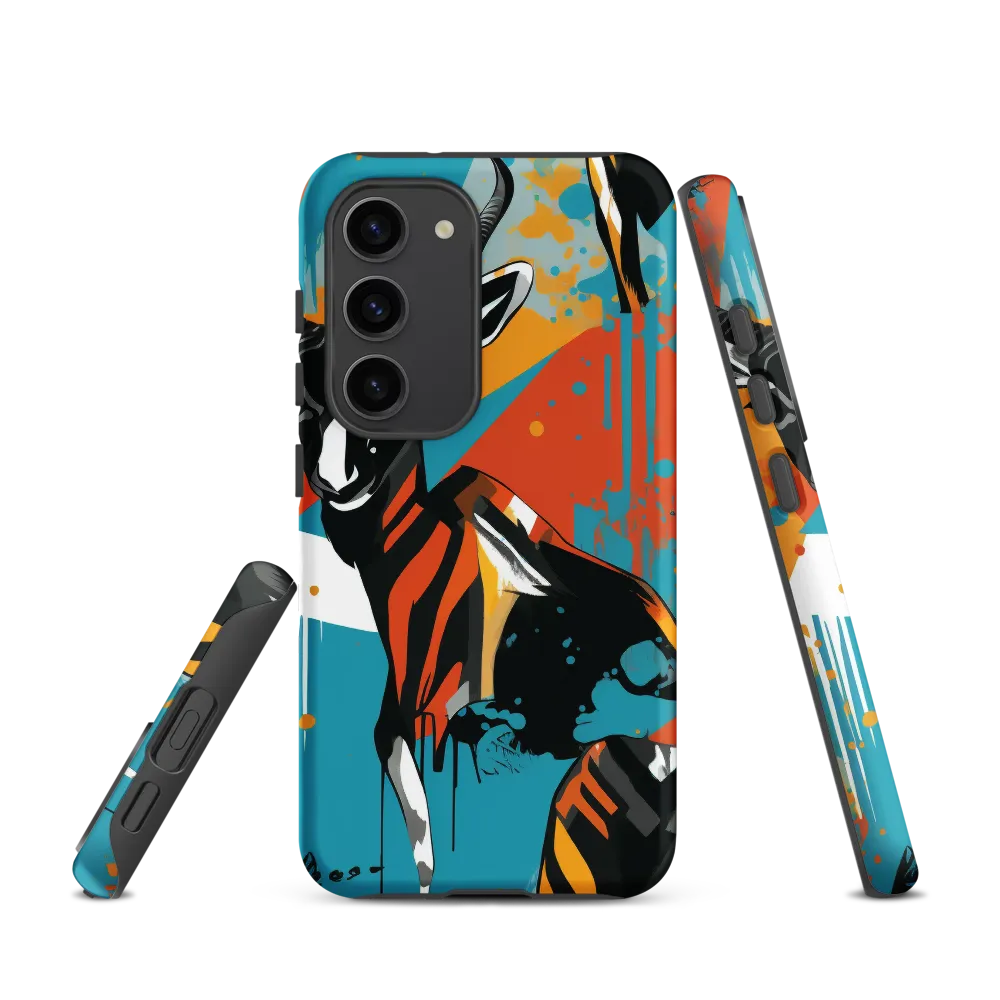 Dynamic Antelope in Vivid Abstract