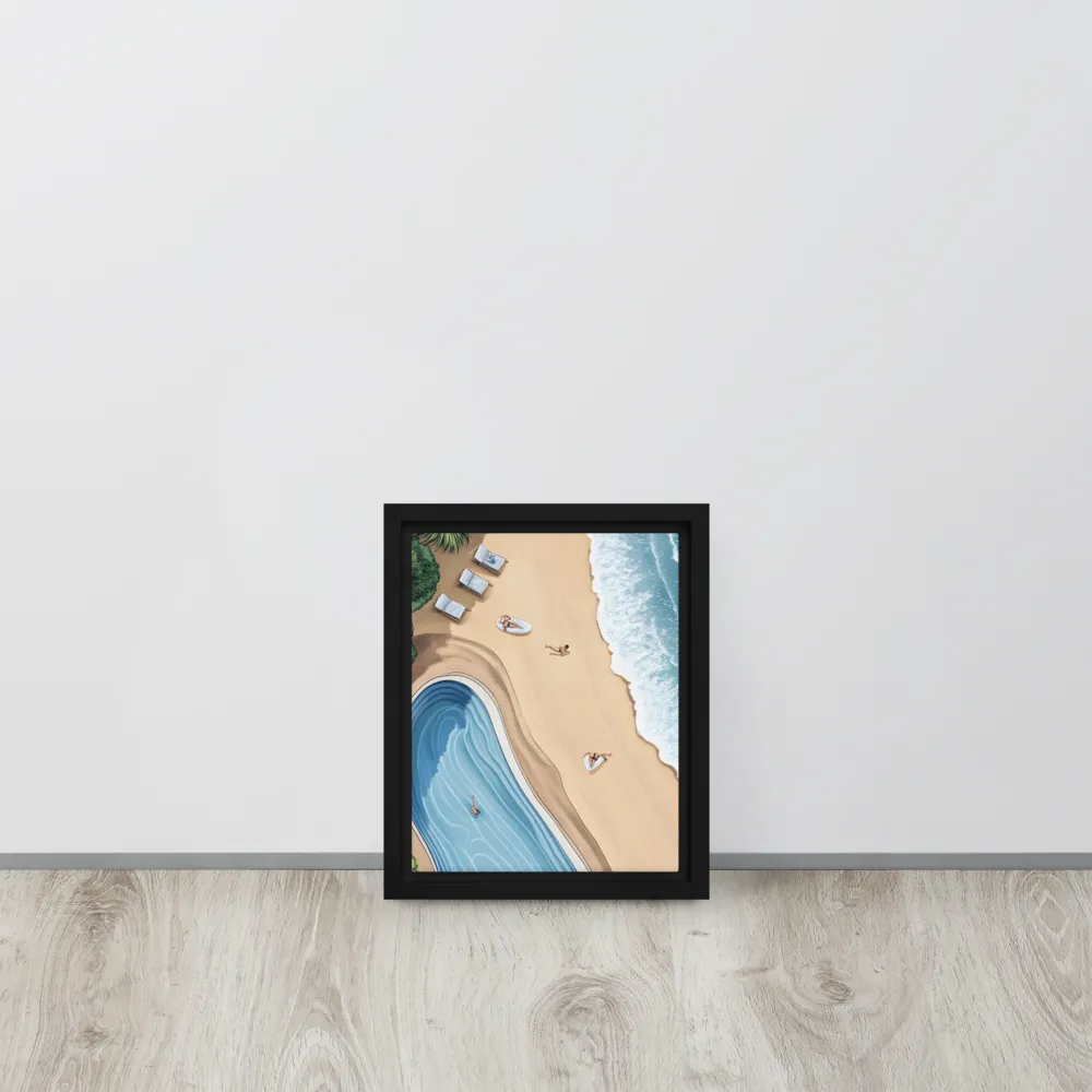Serenity by the Shore | Canvas with Black Frame | 8″×10″