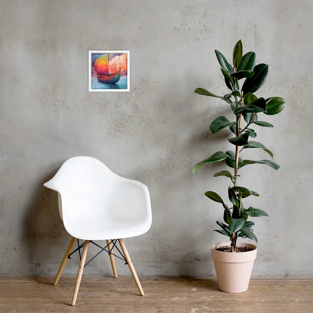 Dream Voyager | Poster with White Frame | 10″×10″