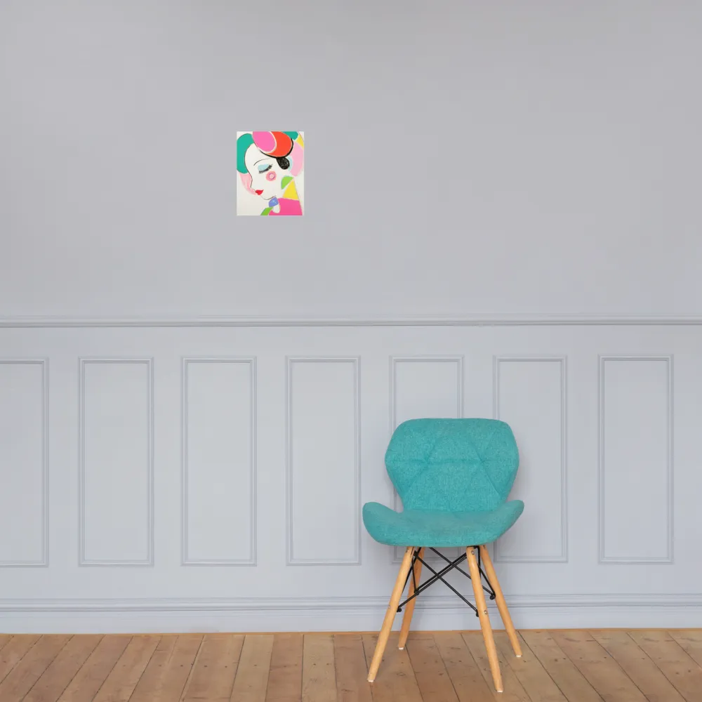 Whimsical Portrait in Colorful Abstraction | Poster | 8″×10″