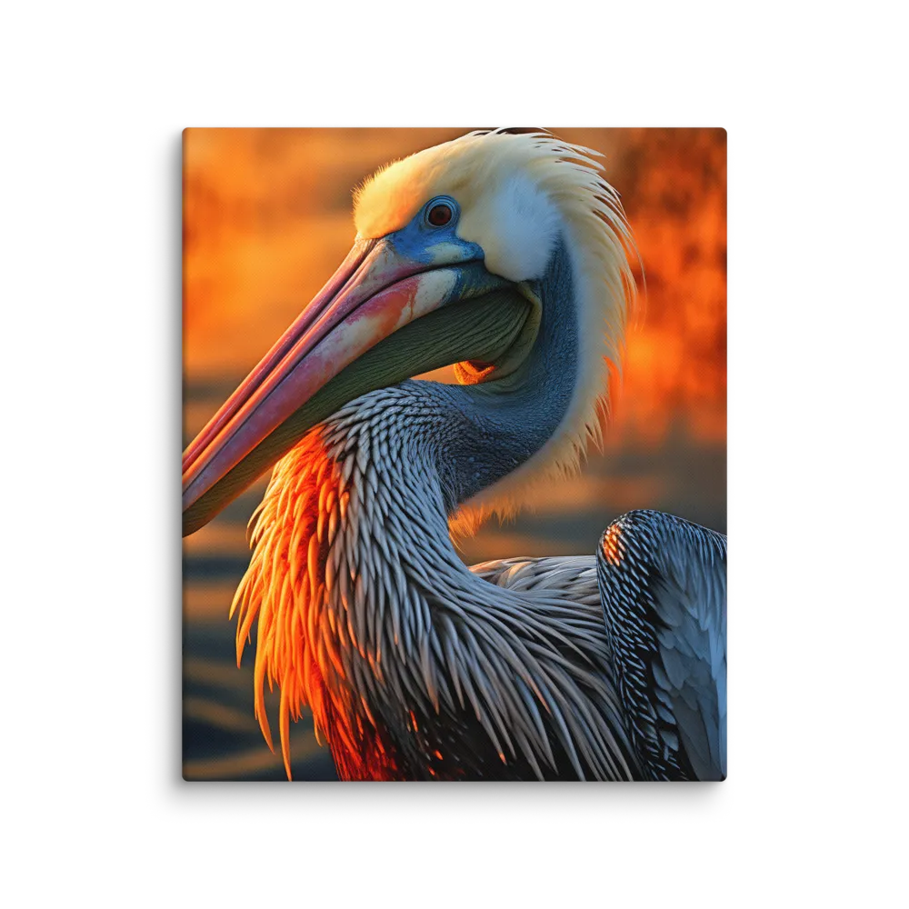 Elegance of the Pelican at Sunset