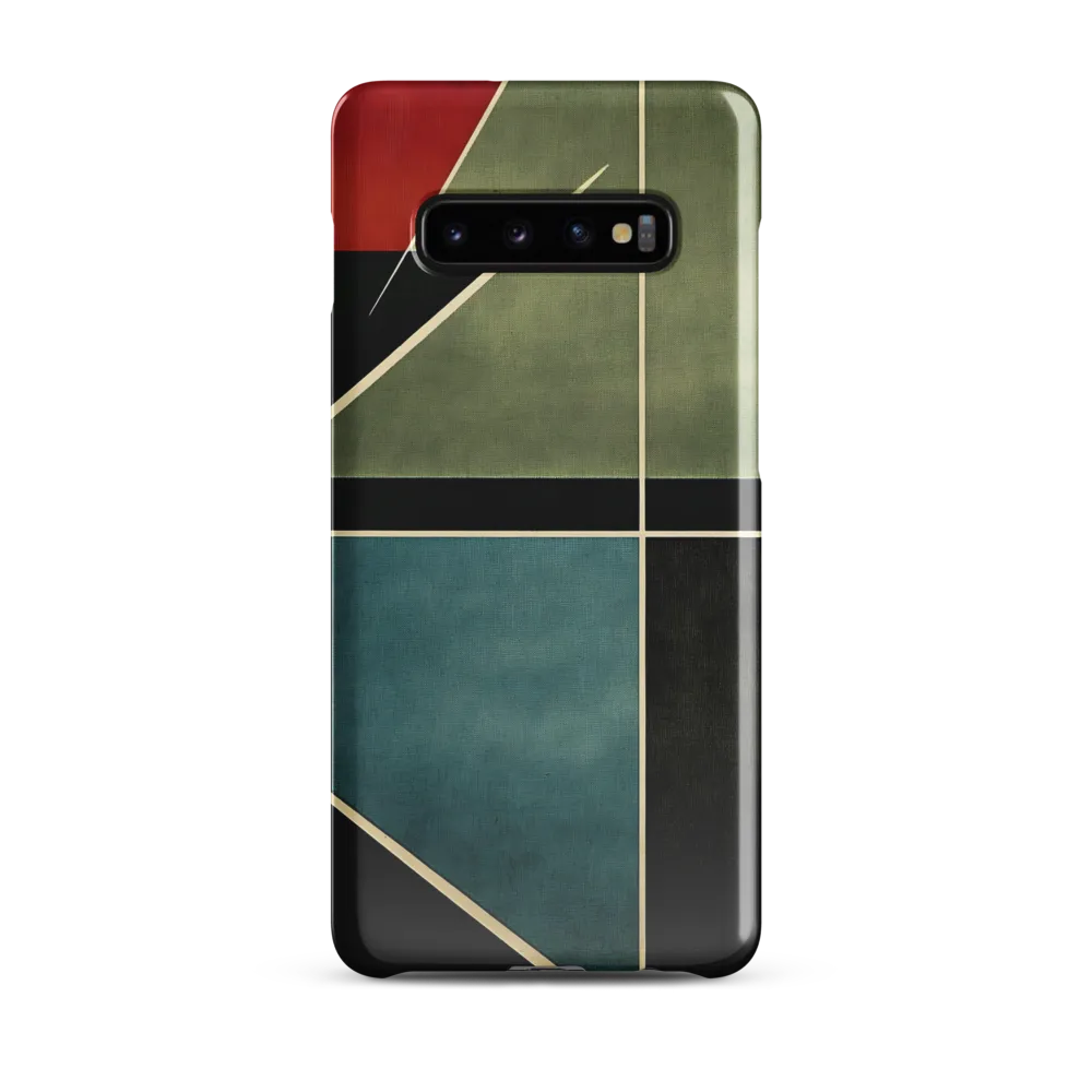 Geometric Harmony: A Modern Abstract | Phone Case |  S10 Plus | Snap Case | Glossy