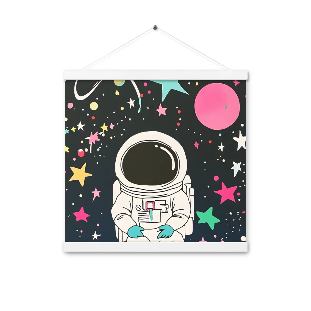 Cosmic Dreamer | Poster With White Wood Hanger | 16″×16″