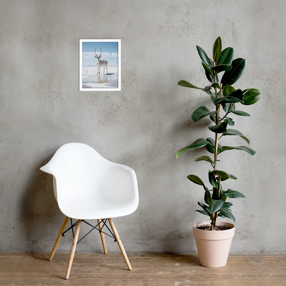 Reflection of Serenity | Poster with White Frame | 11″×14″
