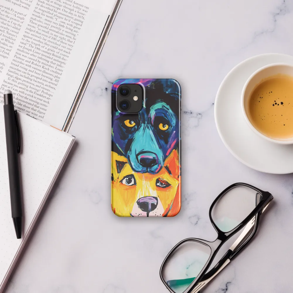 Vibrant Companions: An Expression of Canine Spirit | Phone Case |  12 Mini | Snap Case | Glossy