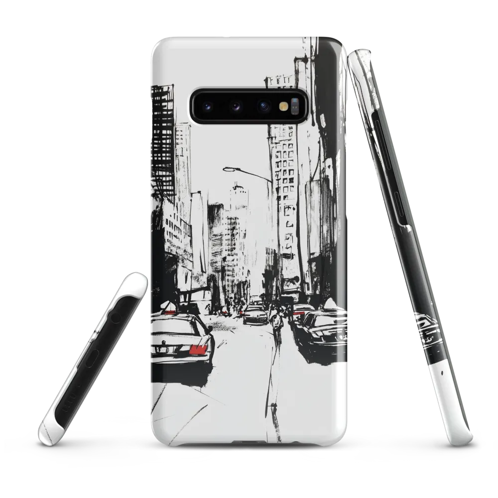 Urban Pulse: A Monochromatic Journey | Phone Case |  S10 Plus | Snap Case | Glossy