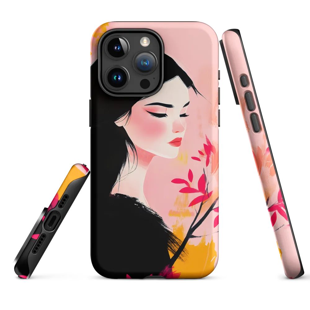 Pink Profile with Blossom Branch