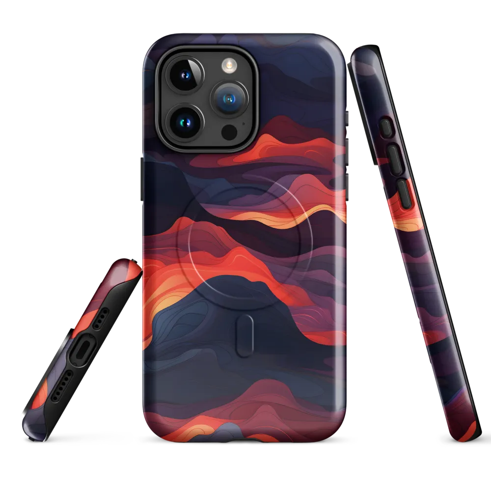 Ethereal Waves of Color | Phone Case |  15 Pro Max | MagSafe® Tough Case | Glossy