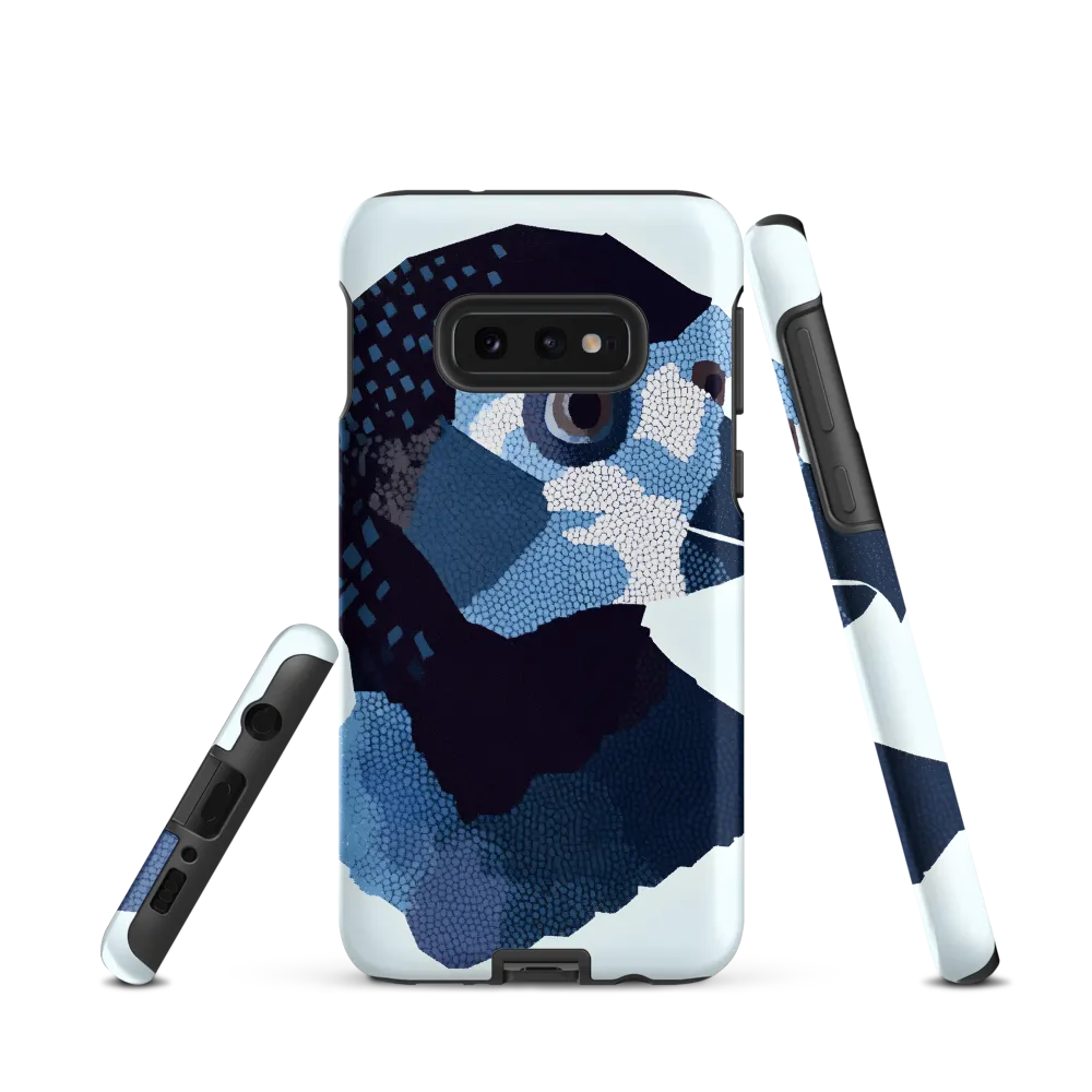 Abstract Avian Portrait in Blue