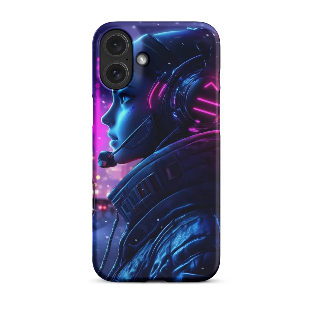 Dystopian Elegance: Cyberpunk Figure in Neon