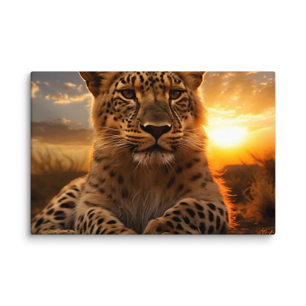 Regal Presence: The Leopard at Sunset