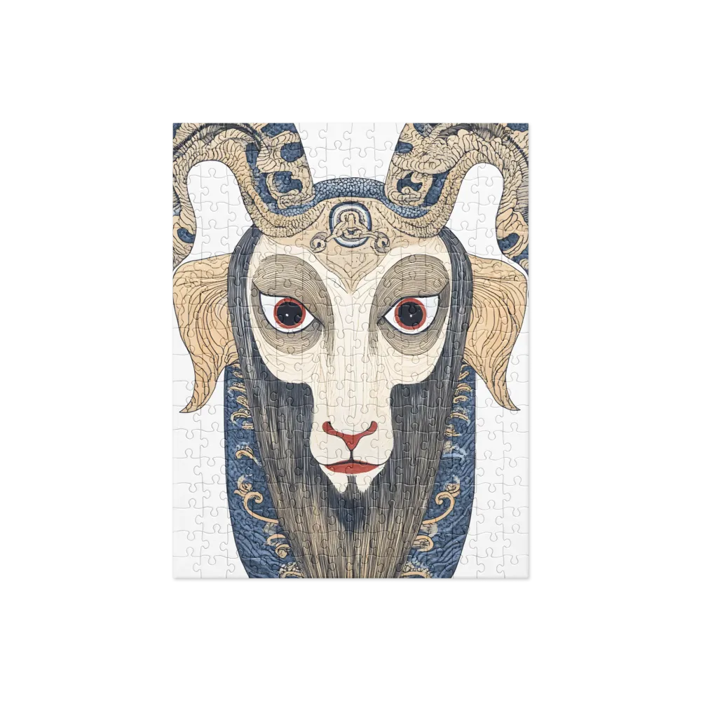 Ethereal Gaze of the Ram | Jigsaw Puzzle | 252/520 pieces