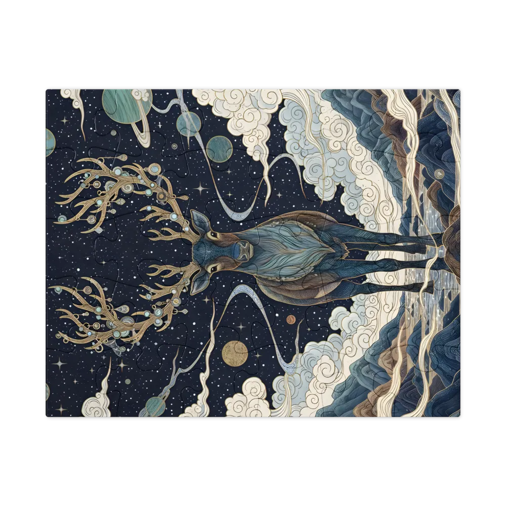 Celestial Stag 
 Jigsaw Puzzle in Tin Box
