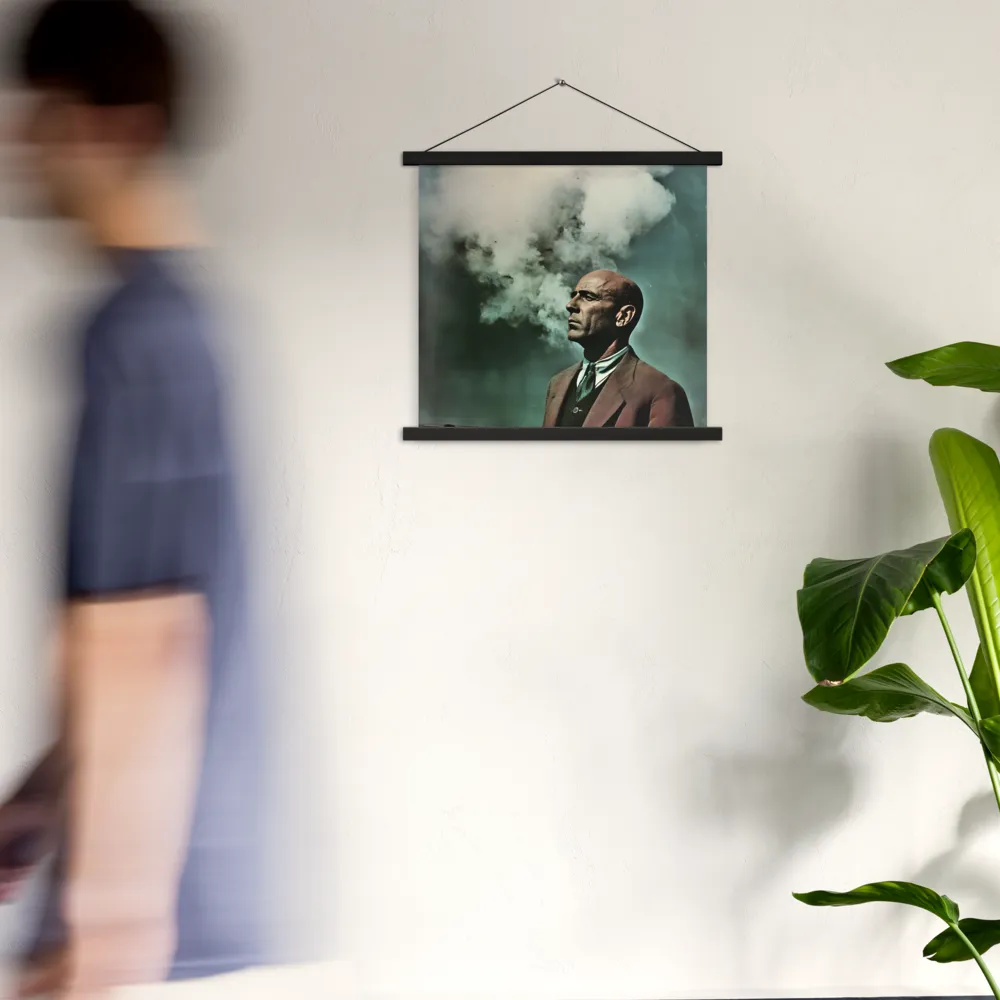 Clouded Thoughts | Poster With Black Wood Hanger | 18″×18″