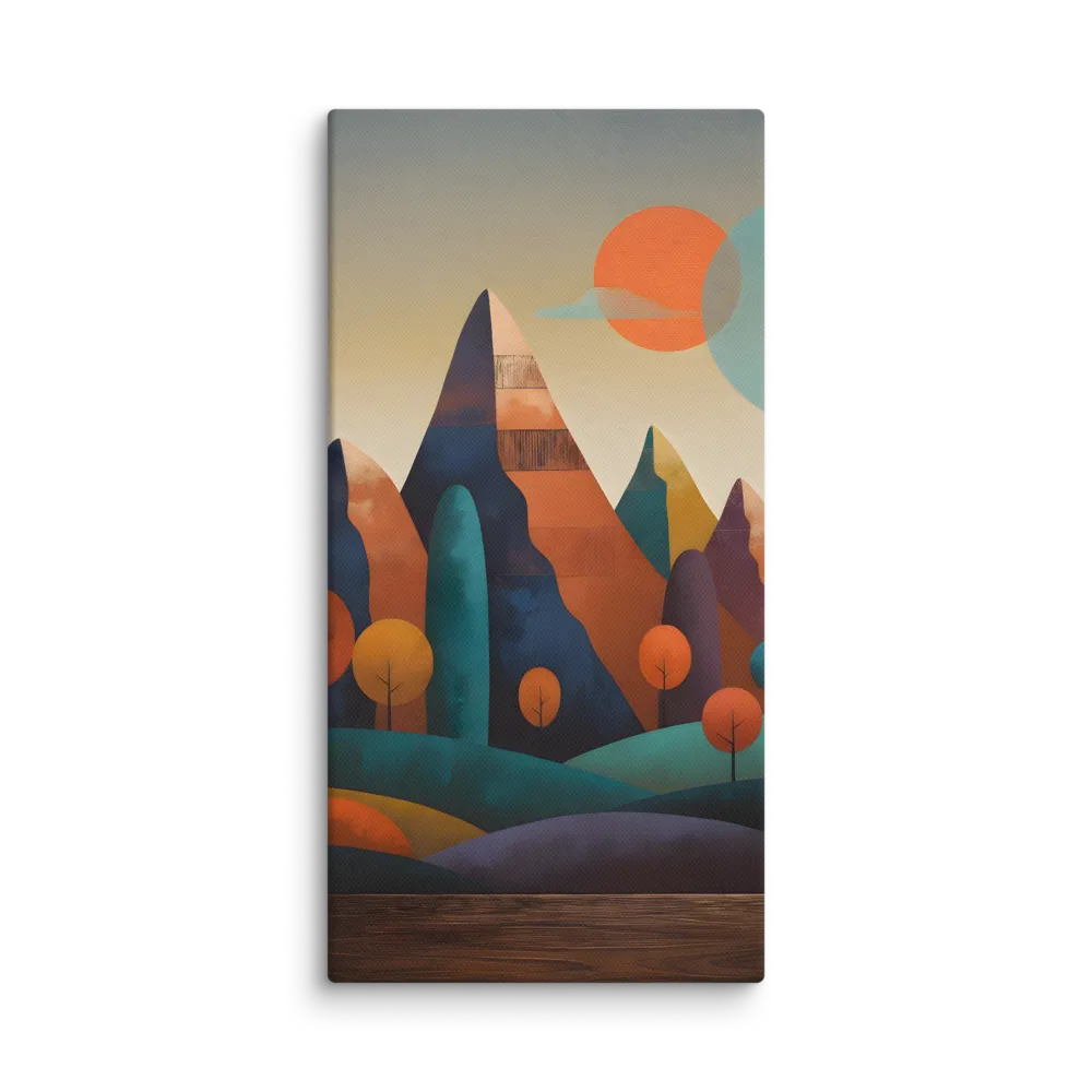 Geometric Horizon 
 Canvas | 12″x 24″