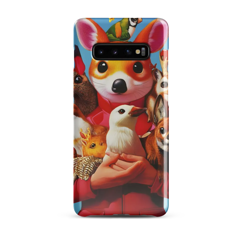 Harmony in Whimsy: A Modern Animal Ensemble | Phone Case |  S10 Plus | Snap Case | Glossy