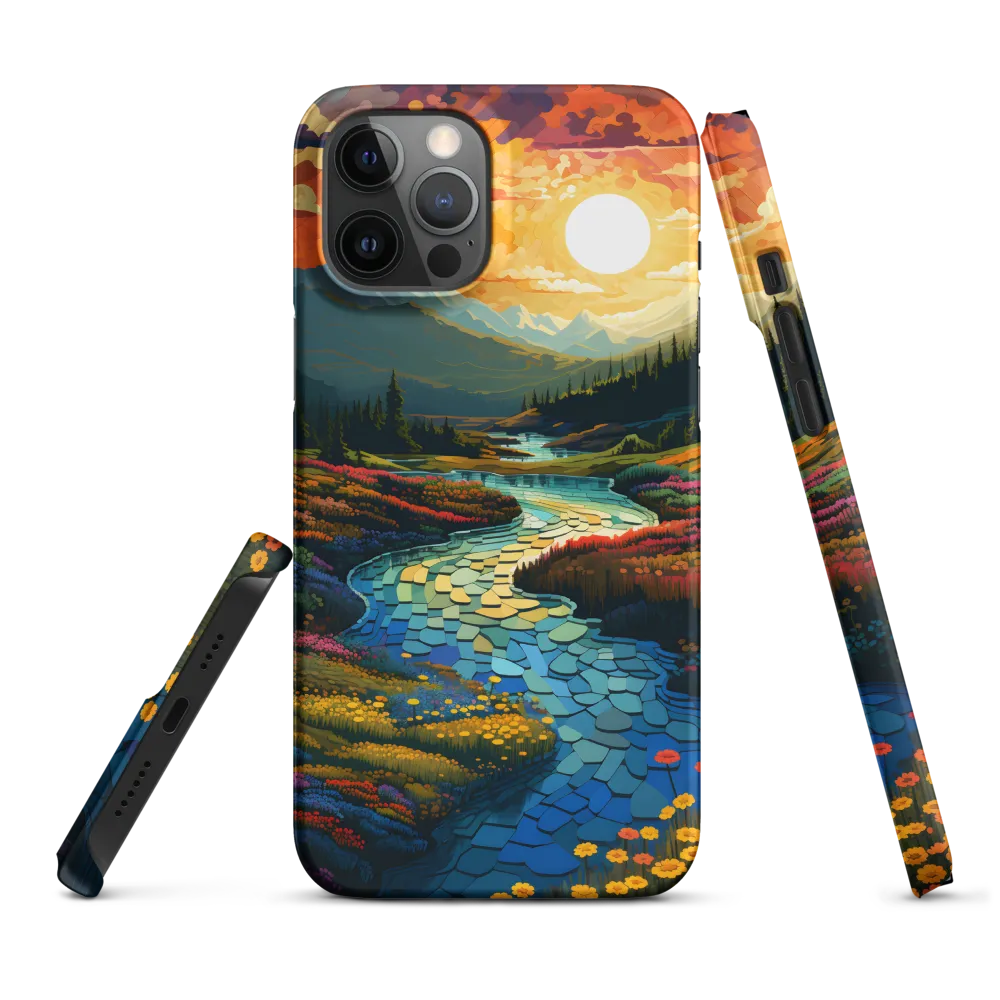 Serenity in Sunset: A Winding River's Embrace | Phone Case |  12 Pro Max | Snap Case | Matte