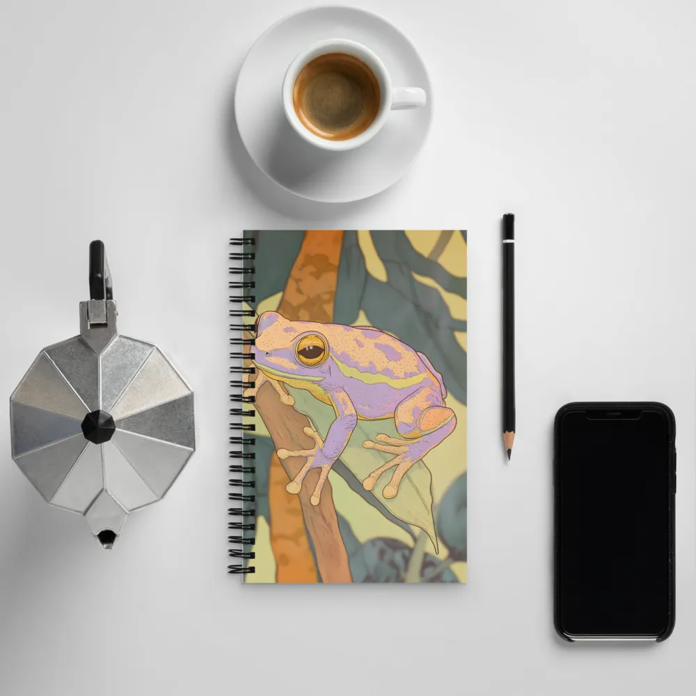 Elegance in Nature: The Vibrant Frog | Spiral Notebook