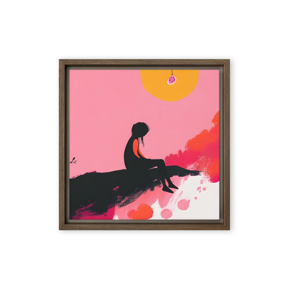 Whispers of the Sun | Canvas with Brown Frame | 12″×12″