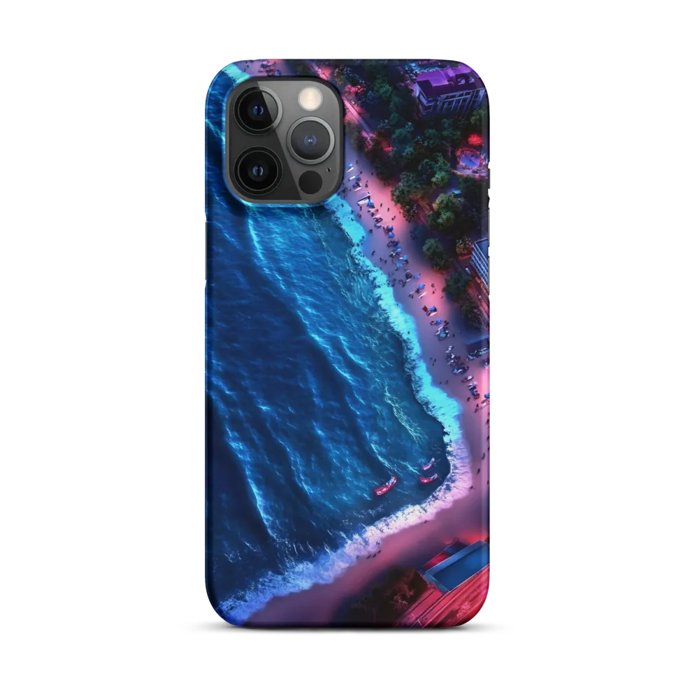 Twilight Reflections: A Serene Beach Aerial | Phone Case |  12 Pro Max | Snap Case | Matte