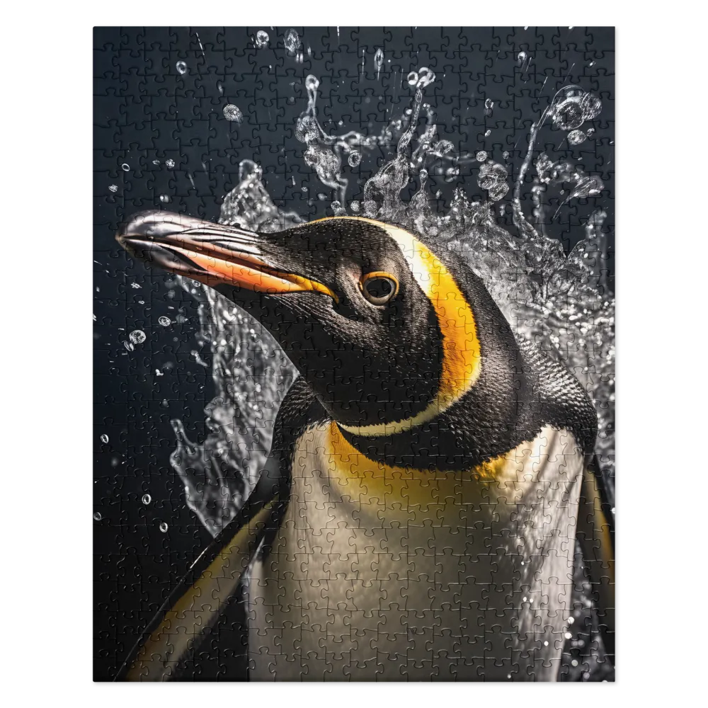 Emerging Majesty: The Penguin in Motion | Jigsaw Puzzle | 520 pieces