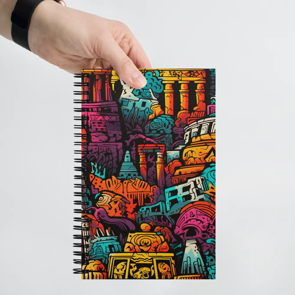 Vibrant Urban Surrealism | Spiral Notebook