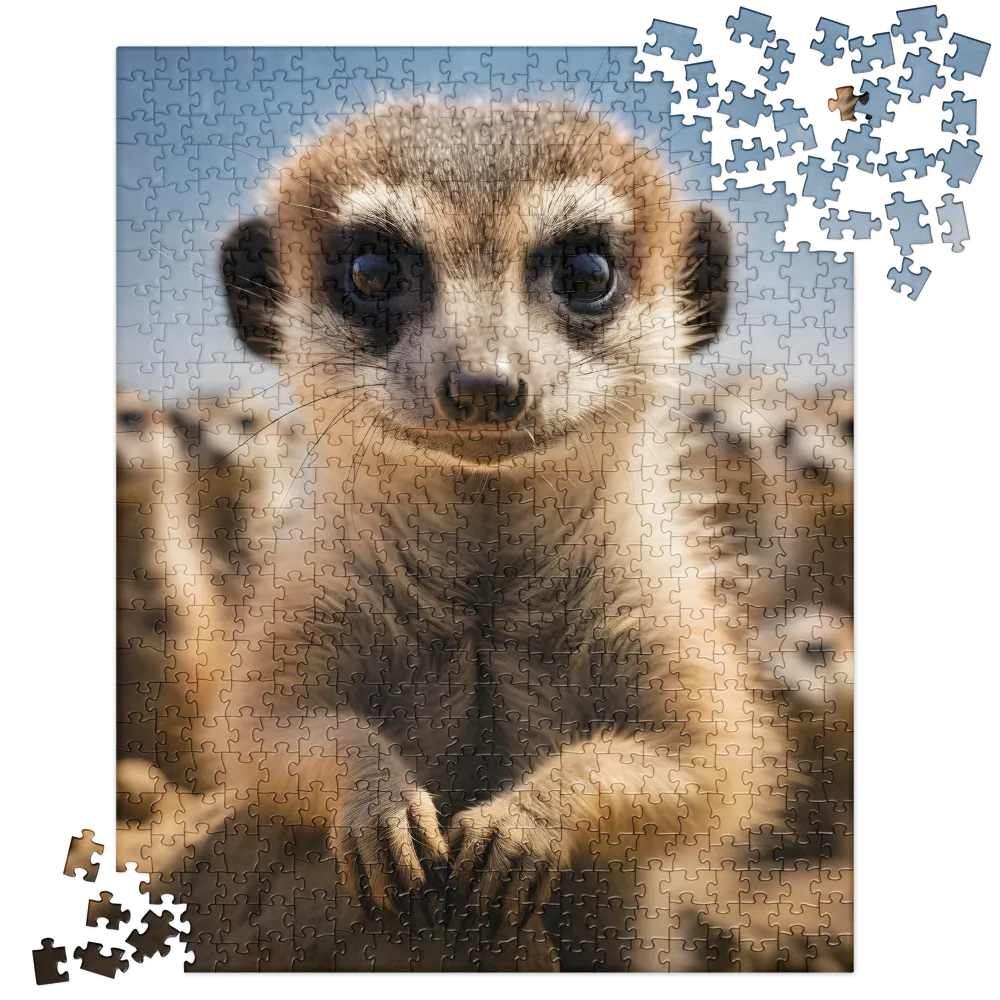 Curious Stance: The Meerkat's Gaze | Jigsaw Puzzle | 520 pieces