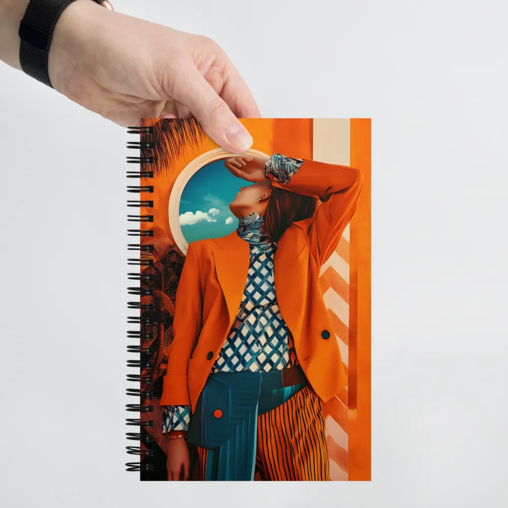 Vibrant Interplay: A Fusion of Fashion and Nature | Spiral Notebook