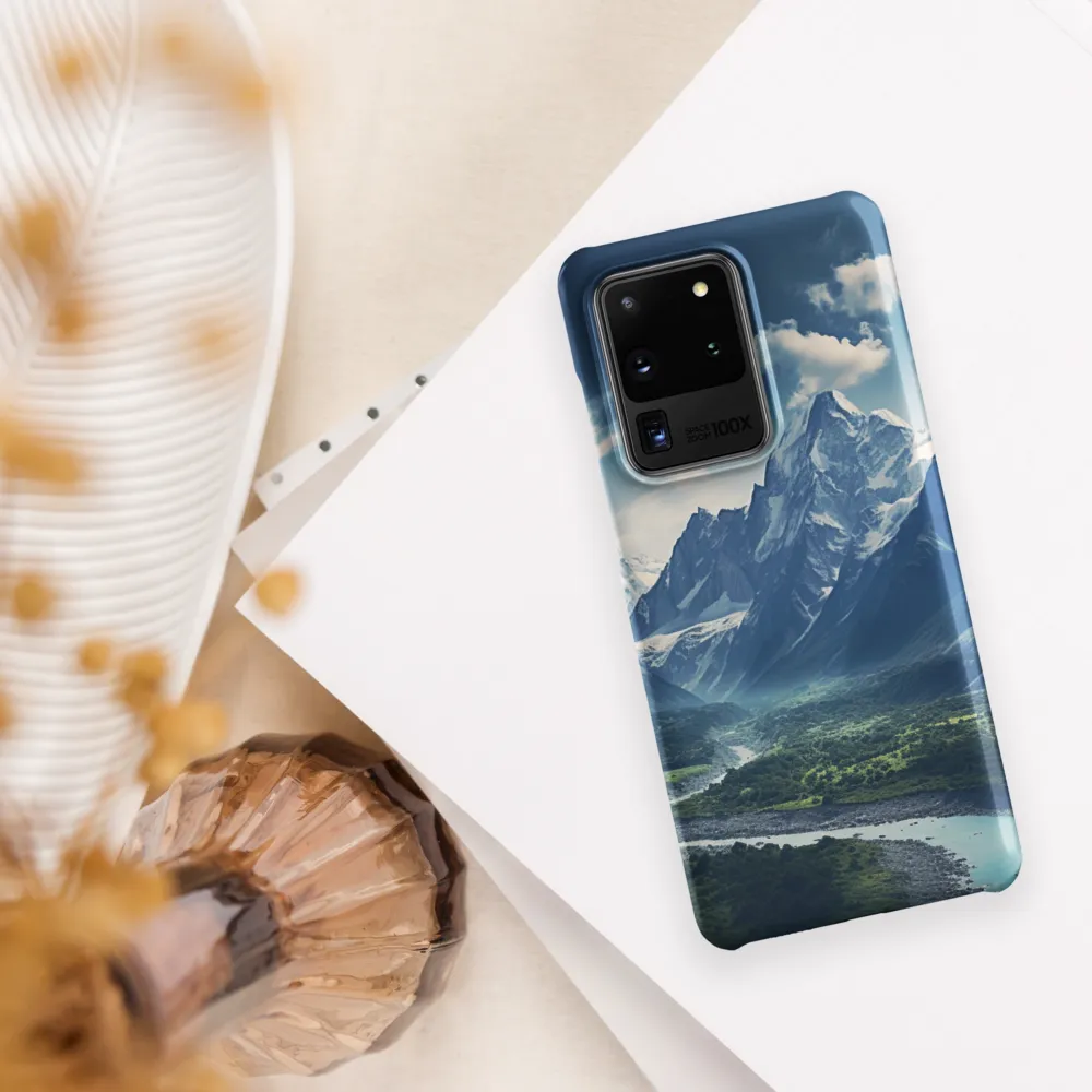 Majestic Serenity: A Landscape of Mountains and Rivers | Phone Case |  S20 Ultra | Snap Case | Matte