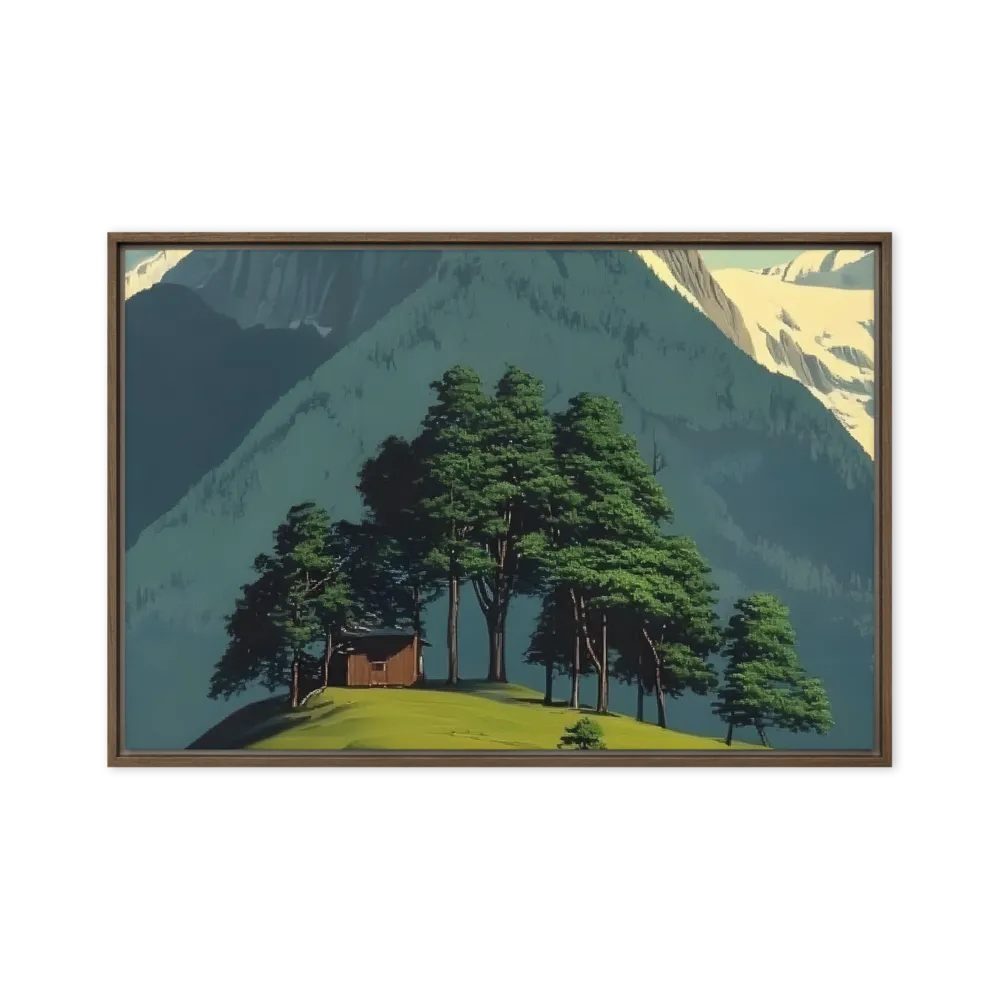 Whispers of Tranquility | Canvas with Brown Frame | 24″×36″