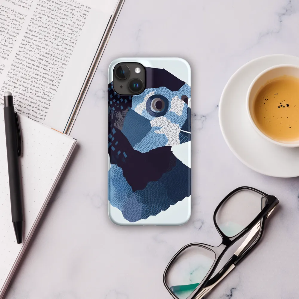 Abstract Avian Portrait in Blue