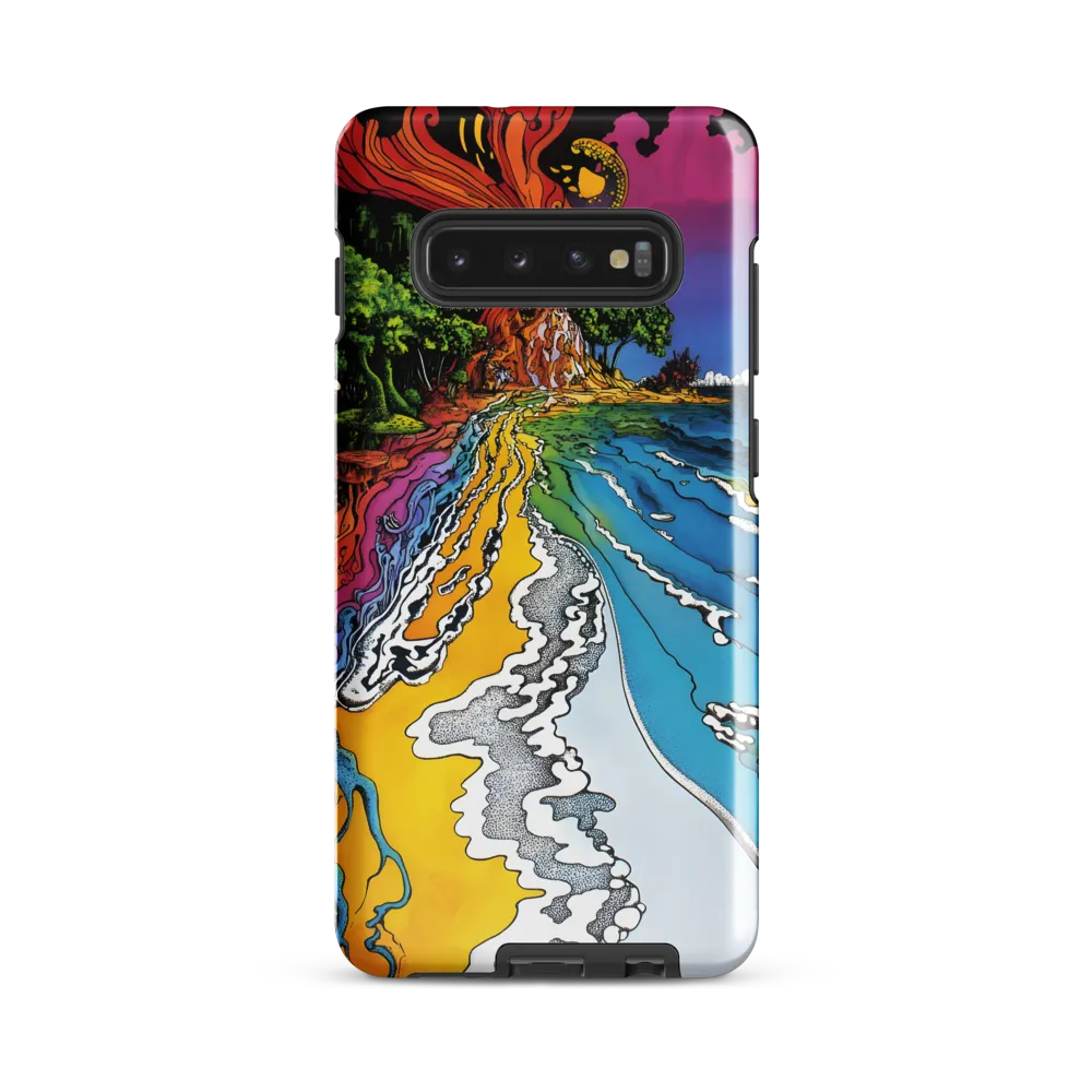 Ethereal Flow: A Psychedelic Landscape | Phone Case |  S10 Plus | Tough Case | Glossy