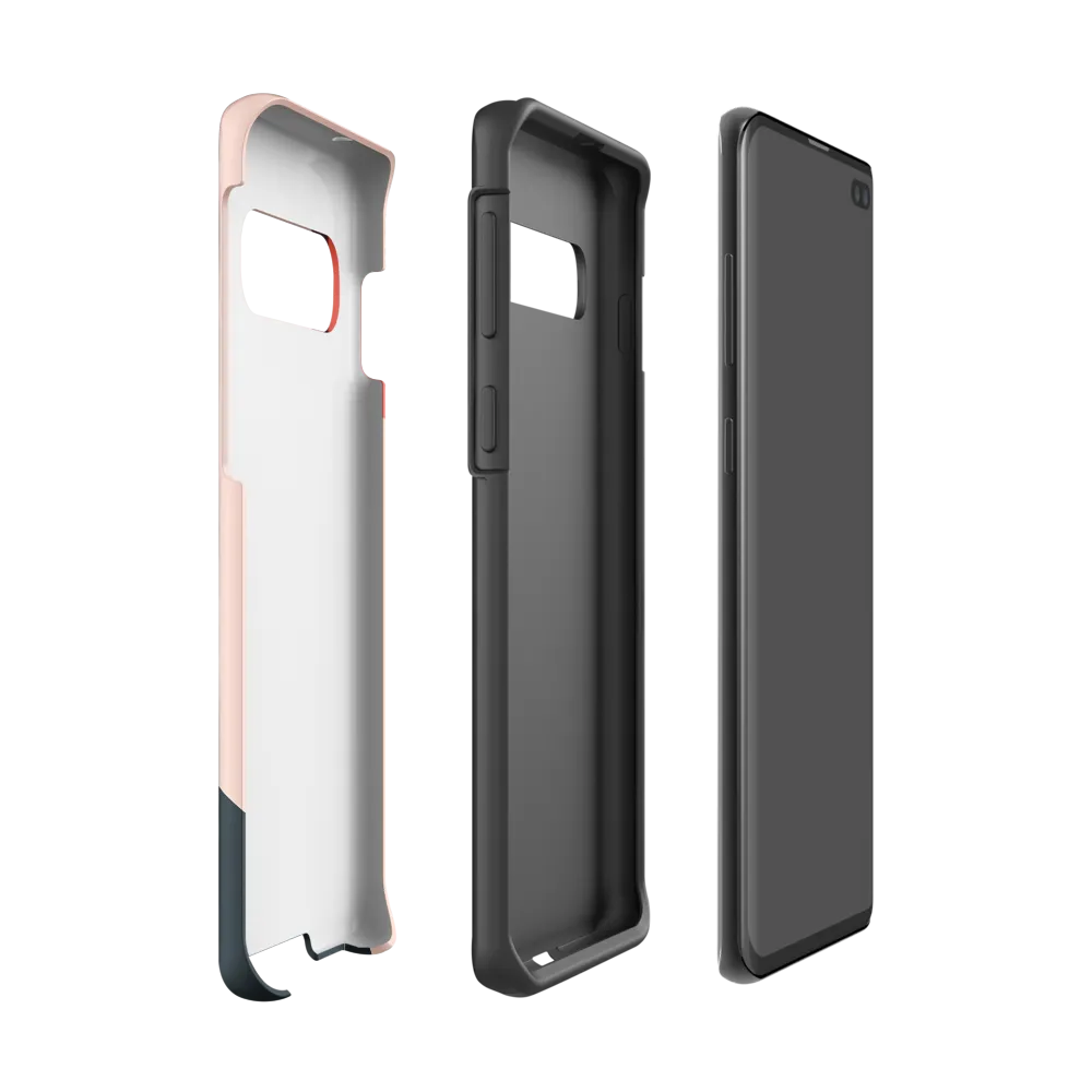 Contemplative Portrait in Minimalism | Phone Case |  S10 | Tough Case | Matte