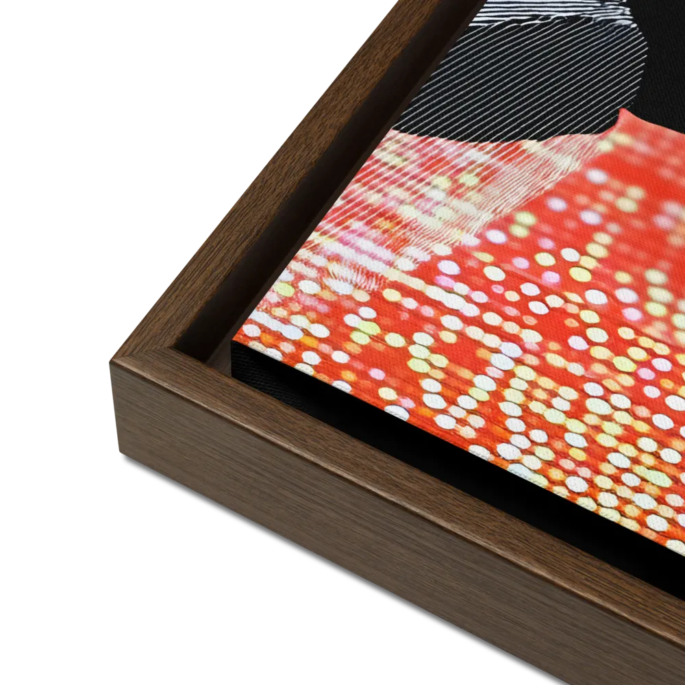 Veil of Modernity | Canvas with Brown Frame | 16″×20″