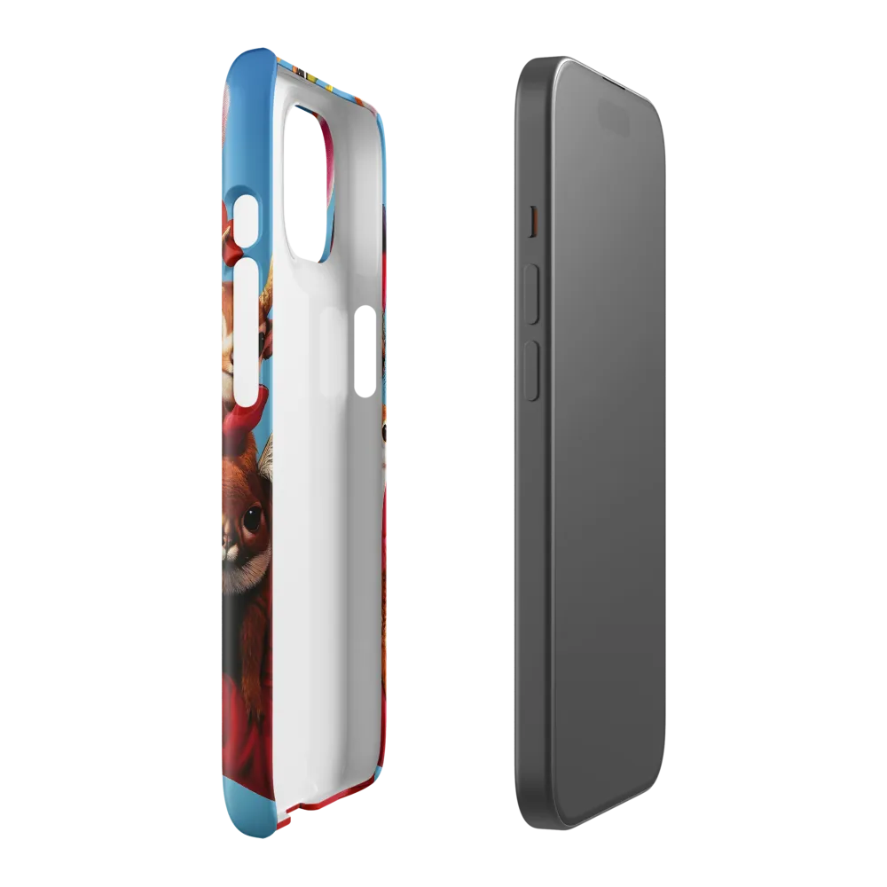 Harmony in Whimsy: A Modern Animal Ensemble | Phone Case |  15 | Snap Case | Glossy
