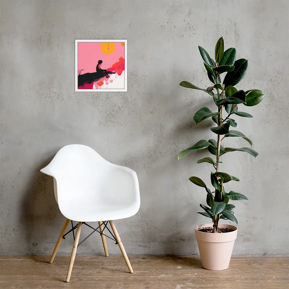 Whispers of the Sun | Poster with White Frame | 14″×14″