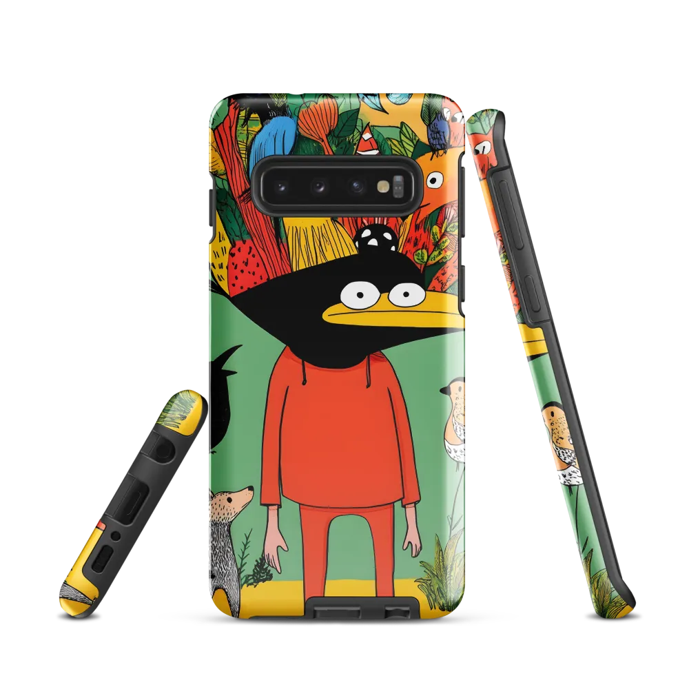 Whimsical Encounter in a Colorful Jungle