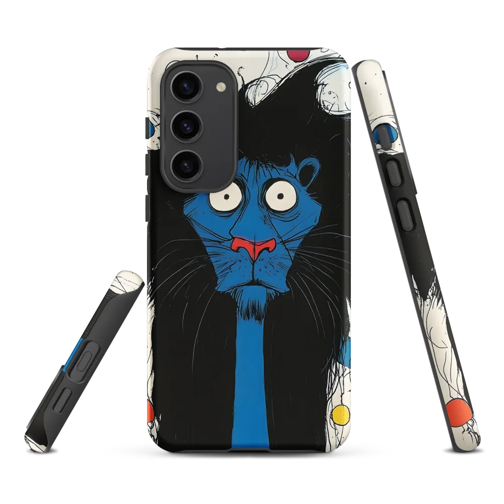 Whimsical Blue Lion