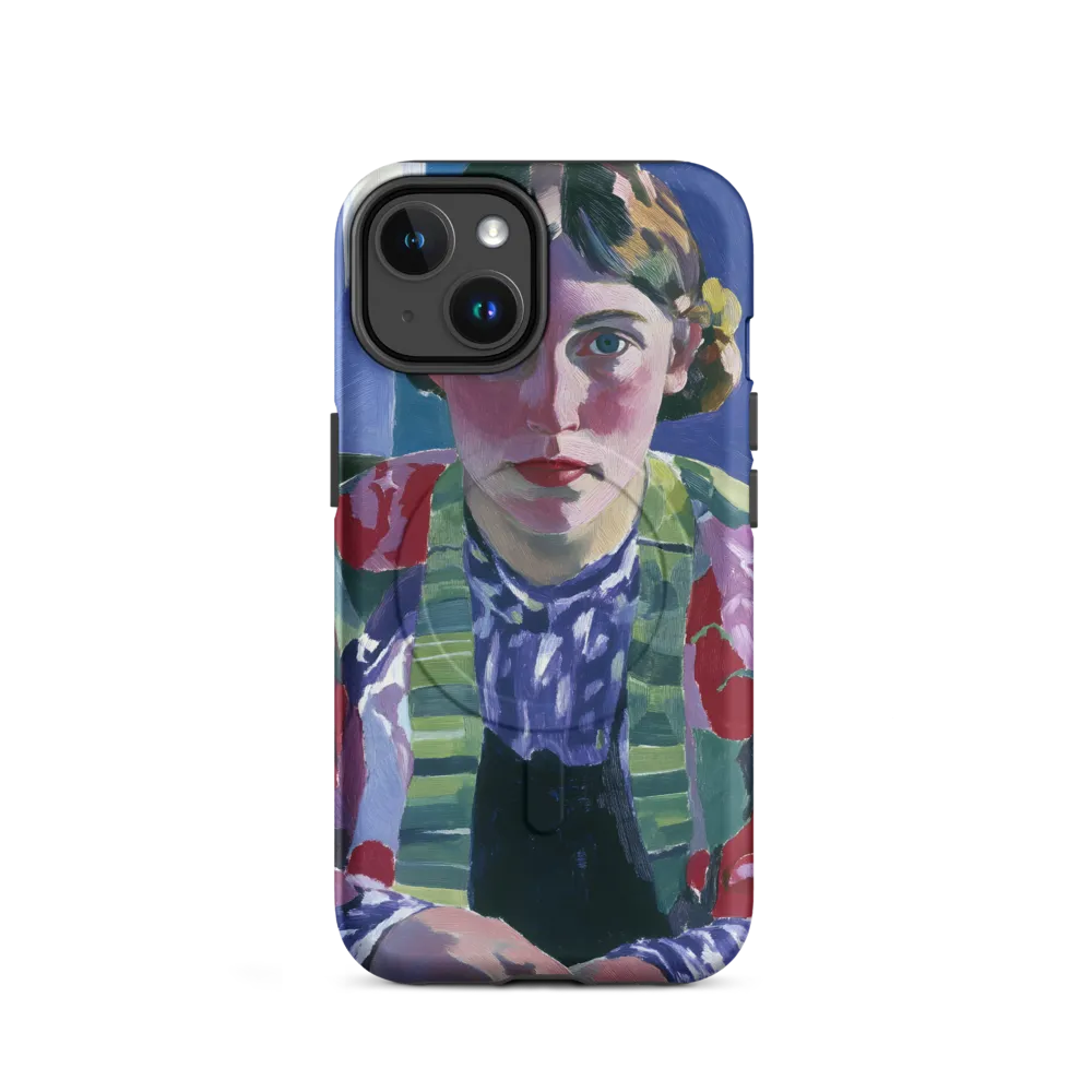 Vibrant Gaze: A Modernist Portrait