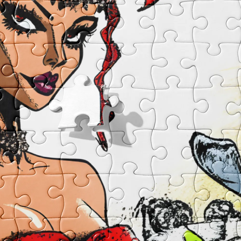 Fiery Elegance: A Fashion Statement | Jigsaw Puzzle | 252 pieces