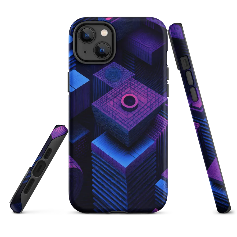 Geometric Dreams in Blue and Purple