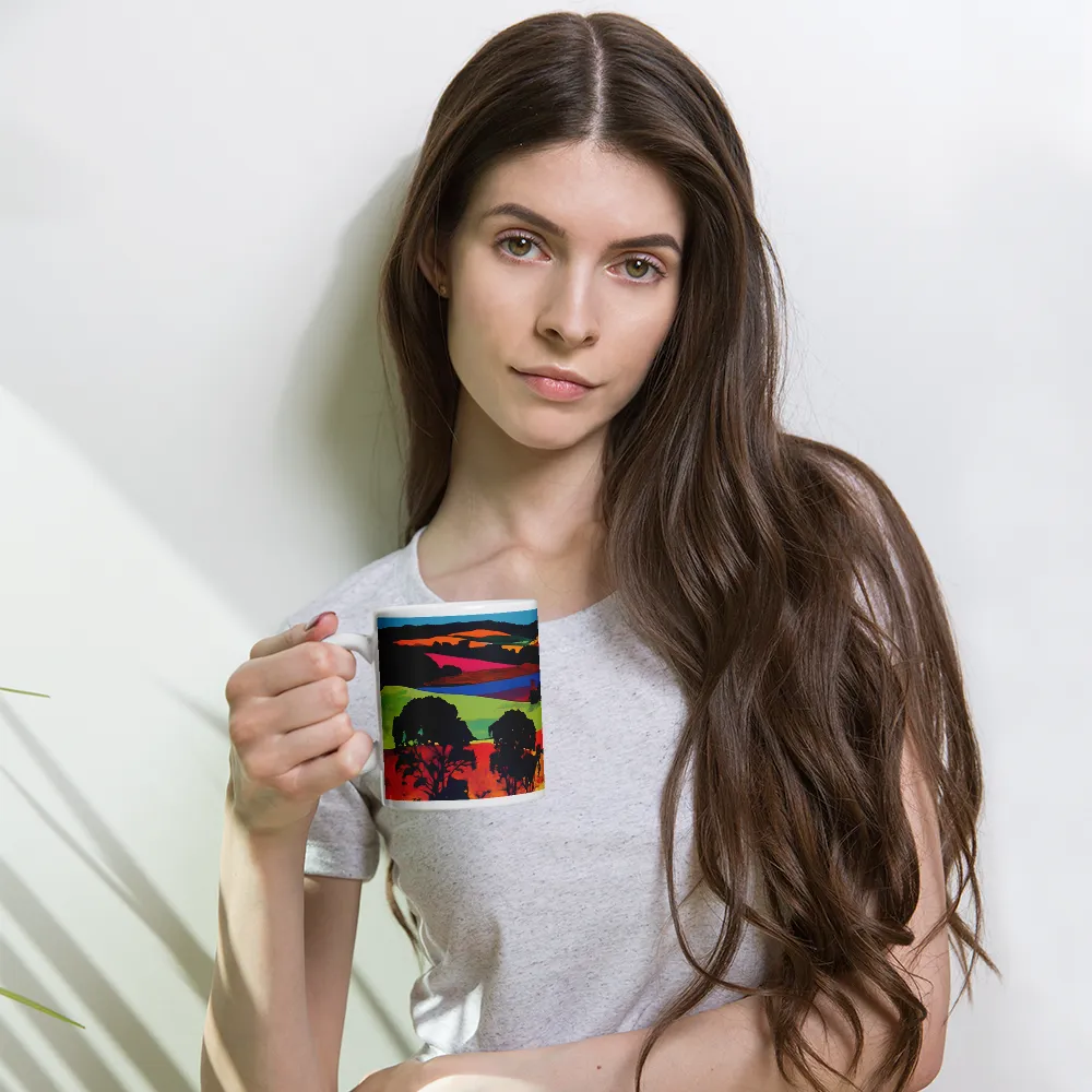 Vibrant Countryside | Mug with White inside | 11 oz