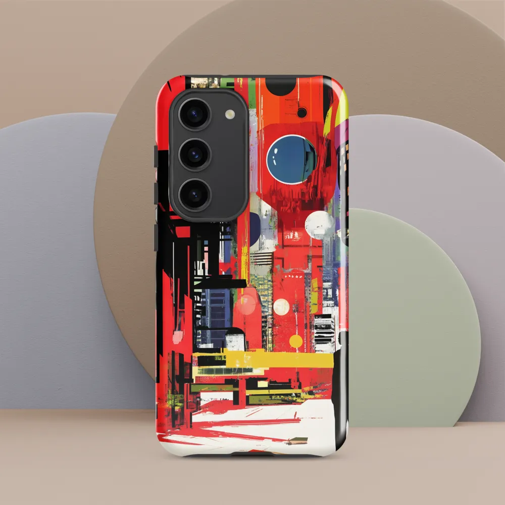 Urban Echoes: A Futuristic Reverie | Phone Case |  S23 | Tough Case | Glossy