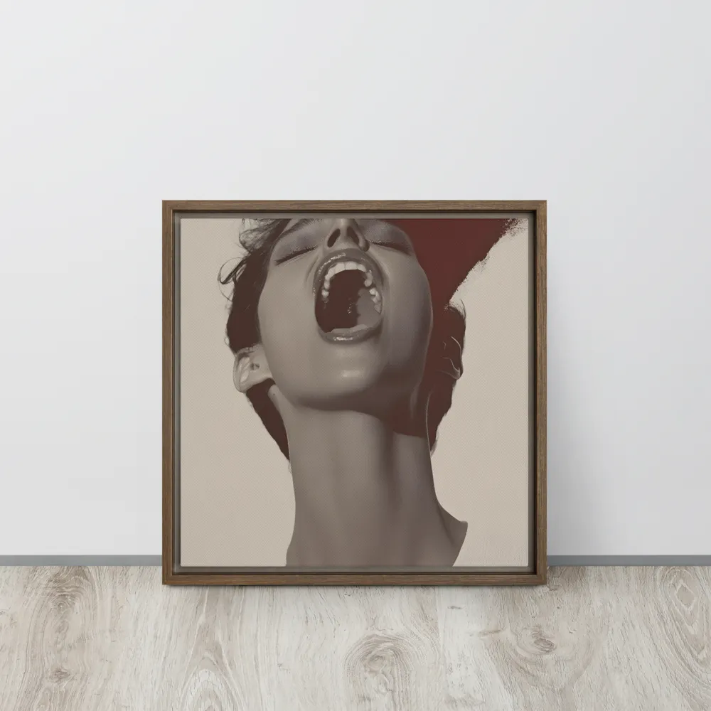 Echoes of Emotion | Canvas with Brown Frame | 16″×16″
