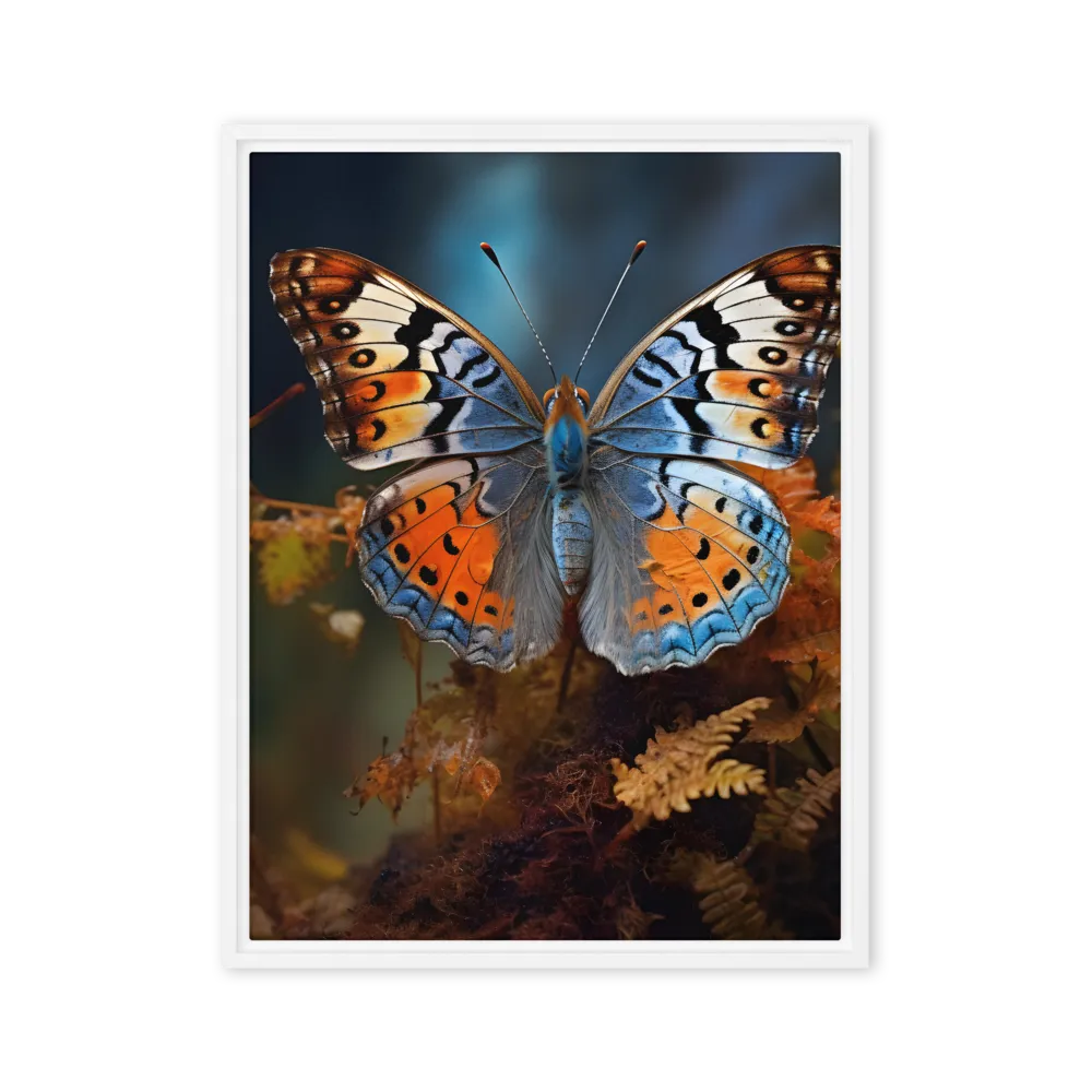 Harmony in Color: The Butterfly | Canvas with White Frame | 24″×32″