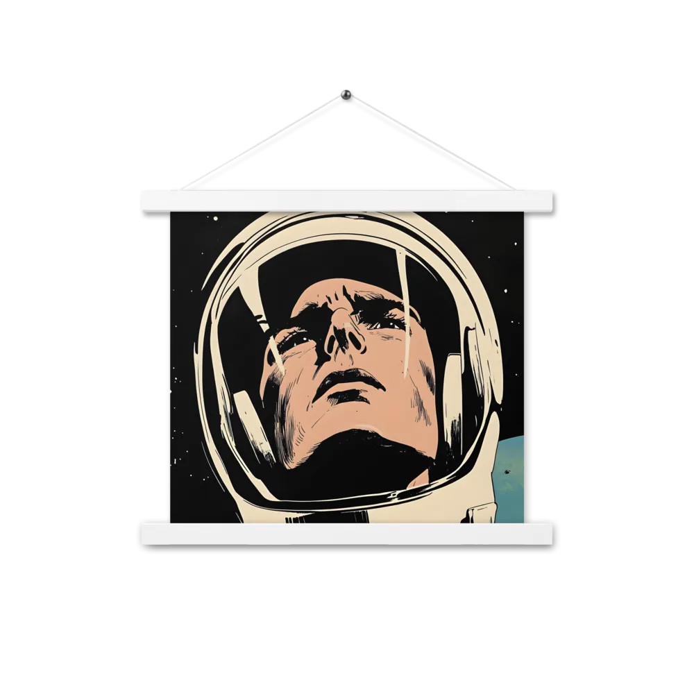 Gaze of the Astronaut | Poster With White Wood Hanger | 14″×14″