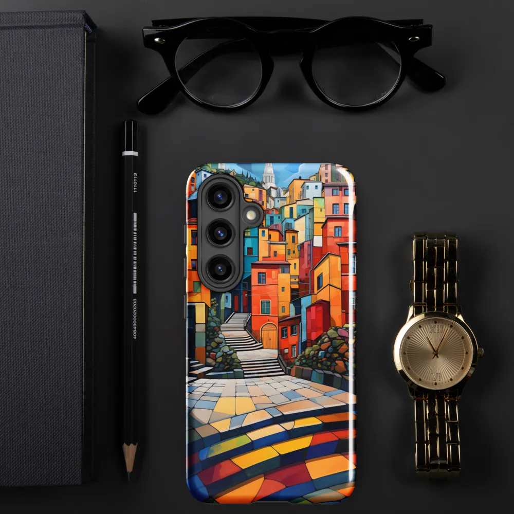 Vibrant Village: A Cubist Journey