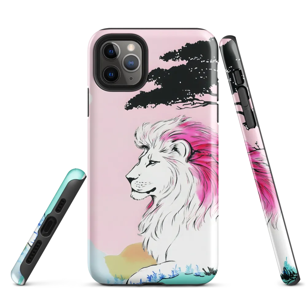 Serene Majesty: A Lion's Profile | Phone Case |  11 Pro Max | Tough Case | Glossy