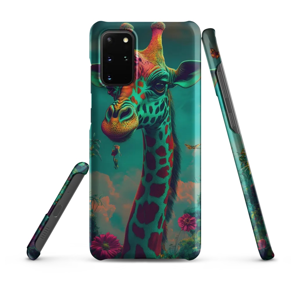 Whimsical Giraffe Among Blossoms
